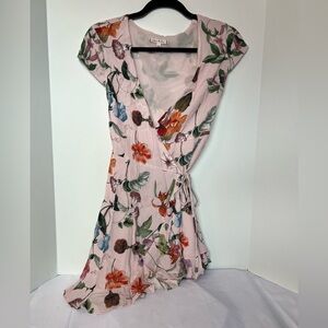 Nordstrom Floral Short Sleeve Wrap Dress
